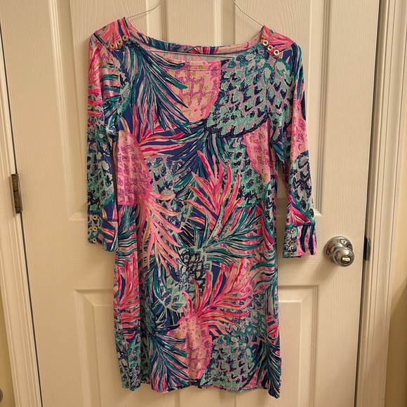 Lilly Pulitzer Sophie Dress SPF 50+ in Multi Gypset Paradise size medium - Picture 2 of 2